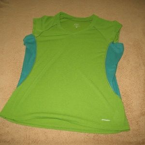 Patagonia Top Shirt Two Tone Green L Large B3
